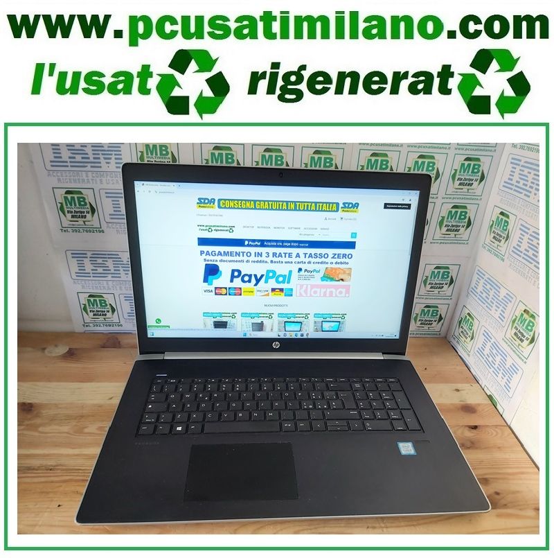 HP Probook 470 G5 - Intel Core i5-8250 (8° Gen.) - Ram 16GB - SSD 240GB + s-Ata 500GB - Led 17.3" - W11 PRO