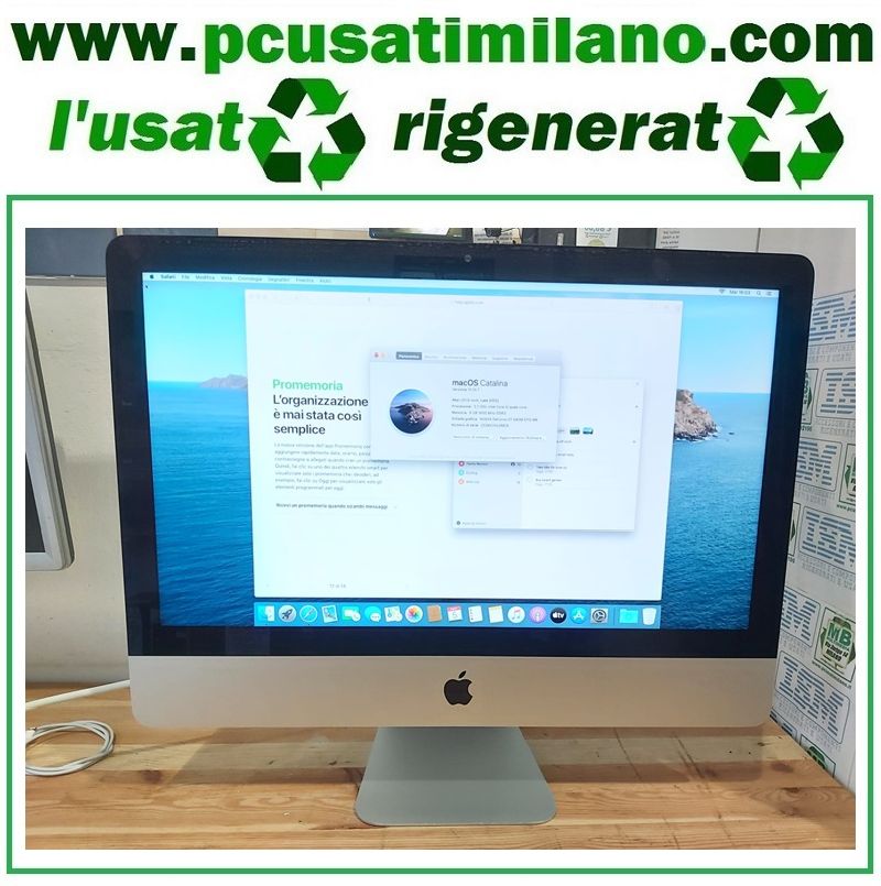 iMAC A1418 (Late 2012) Intel Core i5 2.70GHZ - Ram 8GB - SSD 250GB - 21.5" - Catalina 10.15.7